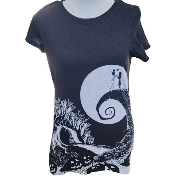 The Nightmare Before Christmas Black T-Shirt Size Medium Disney Tim Burton - Picture 1 of 5